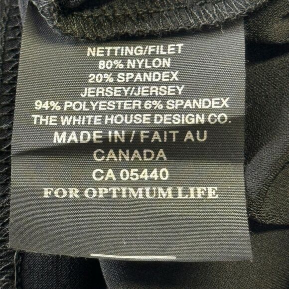 Sympli Canada Women A Line Boxy Jersey Dress SZ 8 Black Mesh Long Sleeves Loose - Picture 7 of 8